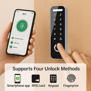 Tuya ระบบควบคุมการเข้าถึงระบบ Wifi Tuya ระบบควบคุมการเข้าถึงด้วยลายนิ้วมือและ RFID พร้อมปุ่มกดอัจฉริยะปรับแต่งโลโก้ได้ - Product Image 3