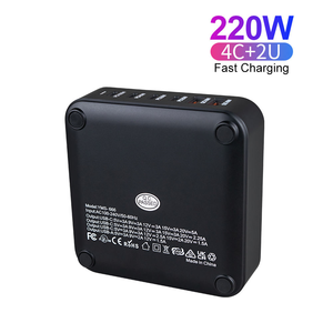 220w 4c2a ChargeurウルトララピッドユニバーサルUsb-c Pd充電器100w Cargadores Para Celular Europeos Gan Proデスクトップ高速充電器 - Product Image 3