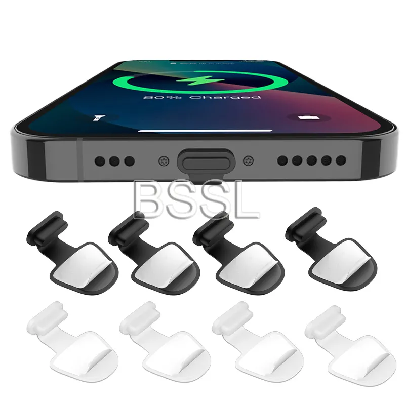 Pelindung Port USB silikon, Silicone Phone Anti debu Plug Charging Port tap tipe-c stopper Mirco USB Port tahan debu untuk iPhone Android