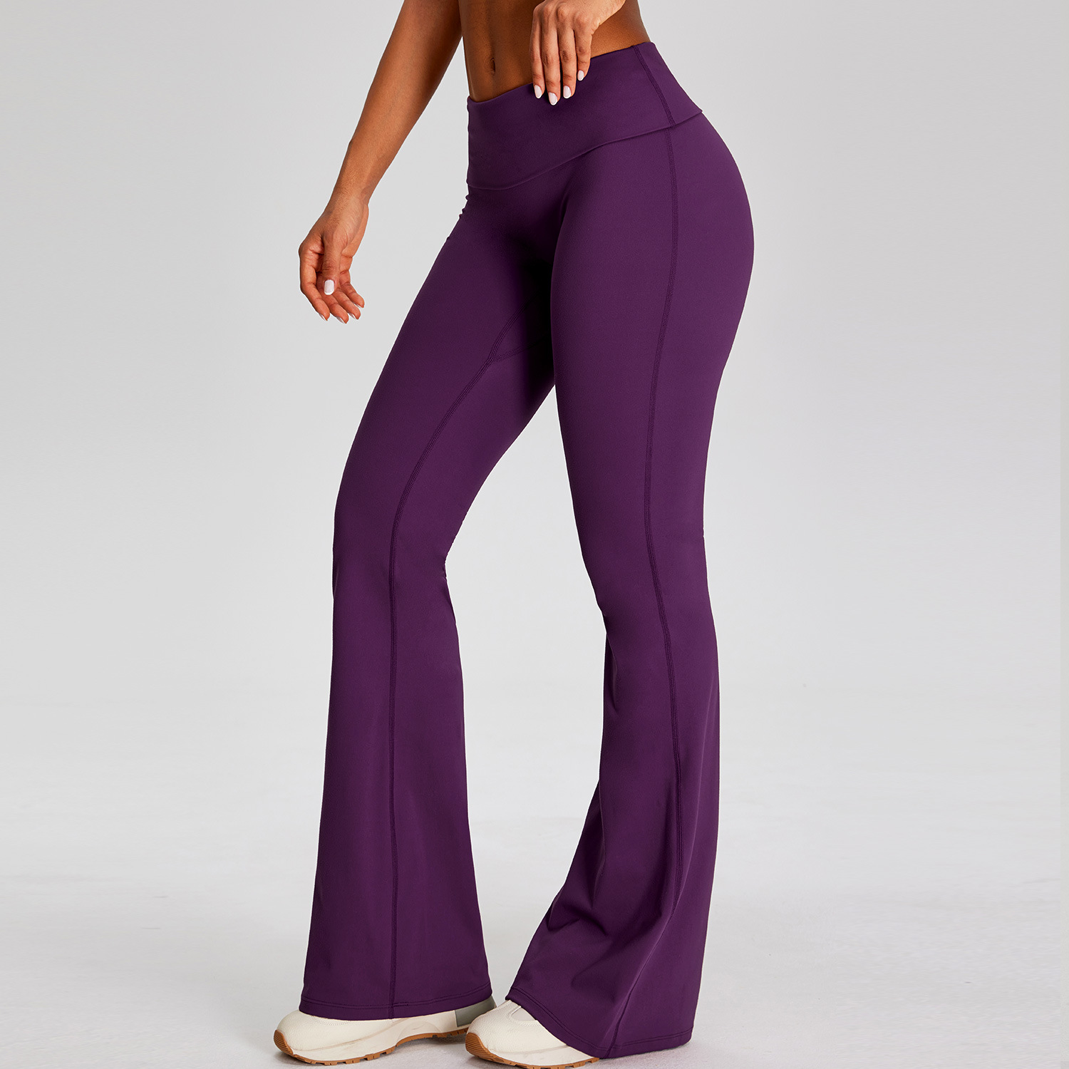 purple flare pants-2