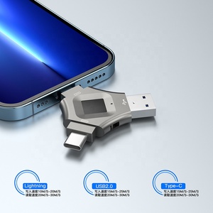 Unidad Flash USB 3 en 1 Aleación de zinc digital 64GB 128GB 256G 512GB Memoria flash Cifrado de seguridad de huellas dactilares Disco flash USB - Product Image 3