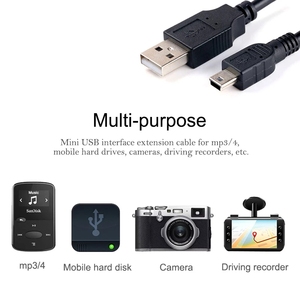 Мини USB 2,0 кабель 5 контактов мини USB к USB быстрое зарядное устройство кабели для MP3 MP4 плеера Автомобильный DVR GPS цифровой камеры HDD Smart TV - Product Image 2