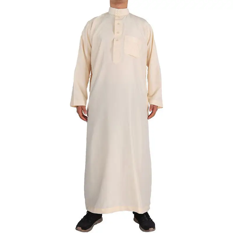 2023 ropa de hombre musulmán islámico moderno tradicional Khamis ropa islámica árabe Thobe Dubai Abaya