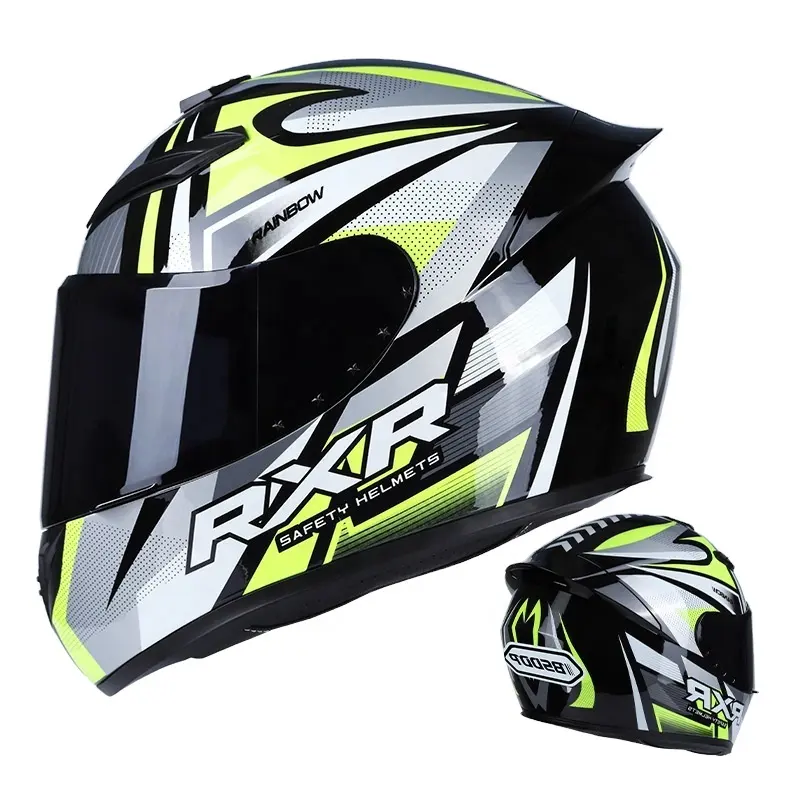 Motorcycle Helmet Racing Motocross Moto Helmets Full Face Helmets Flip Up Moto Black Adult Motorbike Street Touring Cool Rider