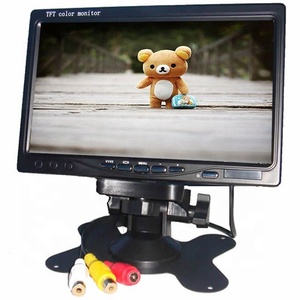 <strong>With</strong> Remote Control and Stand 7 Inch TFT LCD Color <strong>Monitor</strong> 1 <strong>Video</strong> Audio <strong>Input</strong> 1024X600 Car Rear View <strong>Monitor</strong> VCR DVD TV <strong>Monitor</strong> - Product Image 1