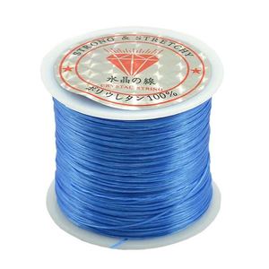 50米/卷扁平弹性水晶串珠绳0.5毫米用于手镯弹力线串项链DIY珠宝制作绳线 - Product Image 4