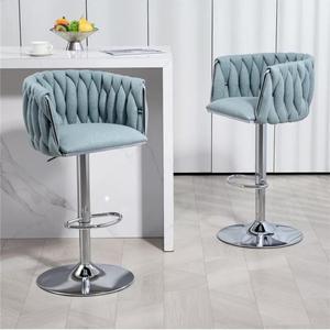 Hiện đại vải Thanh phân có thể điều chỉnh armless thủy lực nhà bếp truy cập barstool vải thanh phân ghế cho nhà sử dụng - Product Image 2
