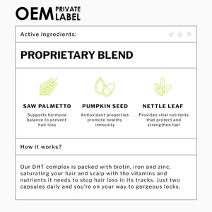 Suplemen rambut rontok DHT pemblokir kapsul Biotin Saw Palmetto suplemen Vegen sehat kapsul penumbuh vitamin rambut kuat - Product Image 6