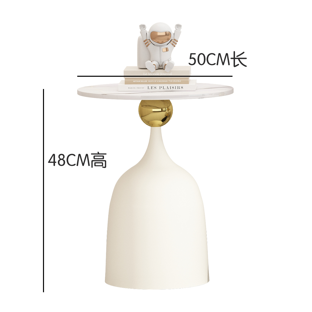Dalle de roche Blanche Neige + Base Blanche