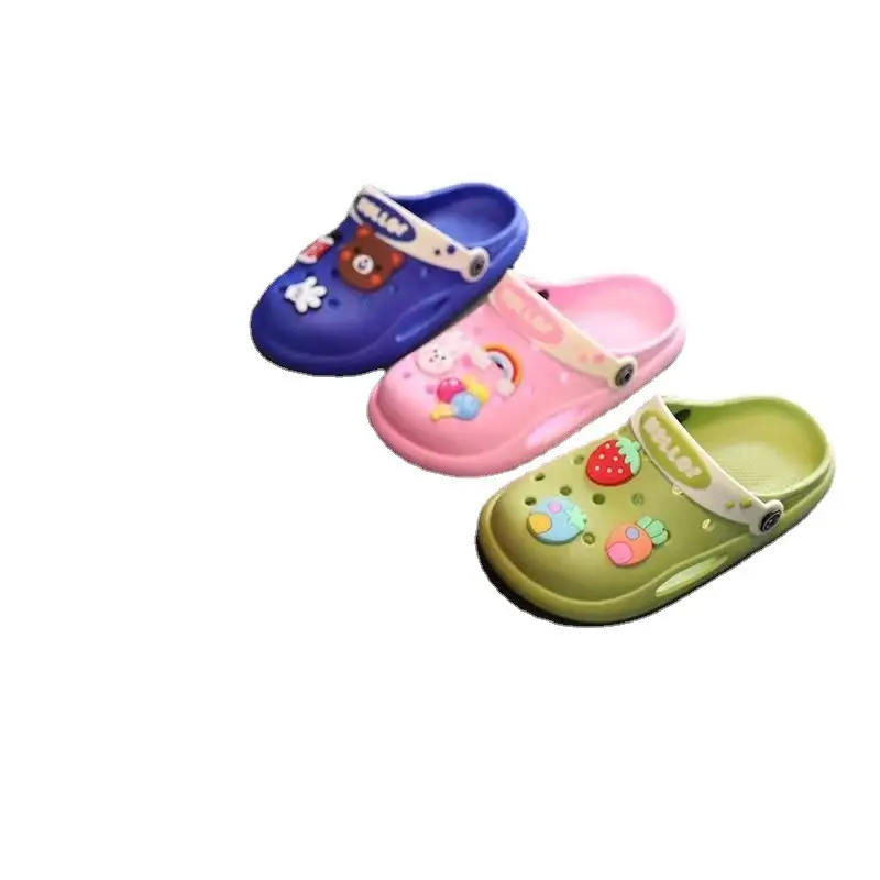 2024 बच्चों के कैज़ुअल जूते कार्टून बेबी सैंडल समर ईवा सॉफ्ट होल बीच गार्डन जूते नॉन-स्लिप बेबी स्लिपर