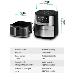 High Quality Stainless Steel Air Fryer AI <strong>Temperature</strong> <strong>Control</strong> Non-Stick Crispy Food Maker Basket <strong>Timer</strong> Function for Household - Product Image 6