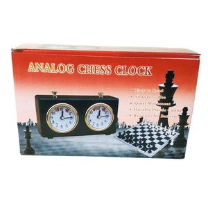 Timer da gioco da competizione portatile retrò meccanico internazionale compatto in legno meccanico conto alla rovescia orologio da scacchi analogico regalo