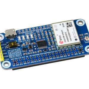 Waveshare ZED-F9P GPS-RTK HAT for Raspberry Pi、センチメートルレベルの精度、マルチバンドRTK差動GPSモジュール - Product Image 1