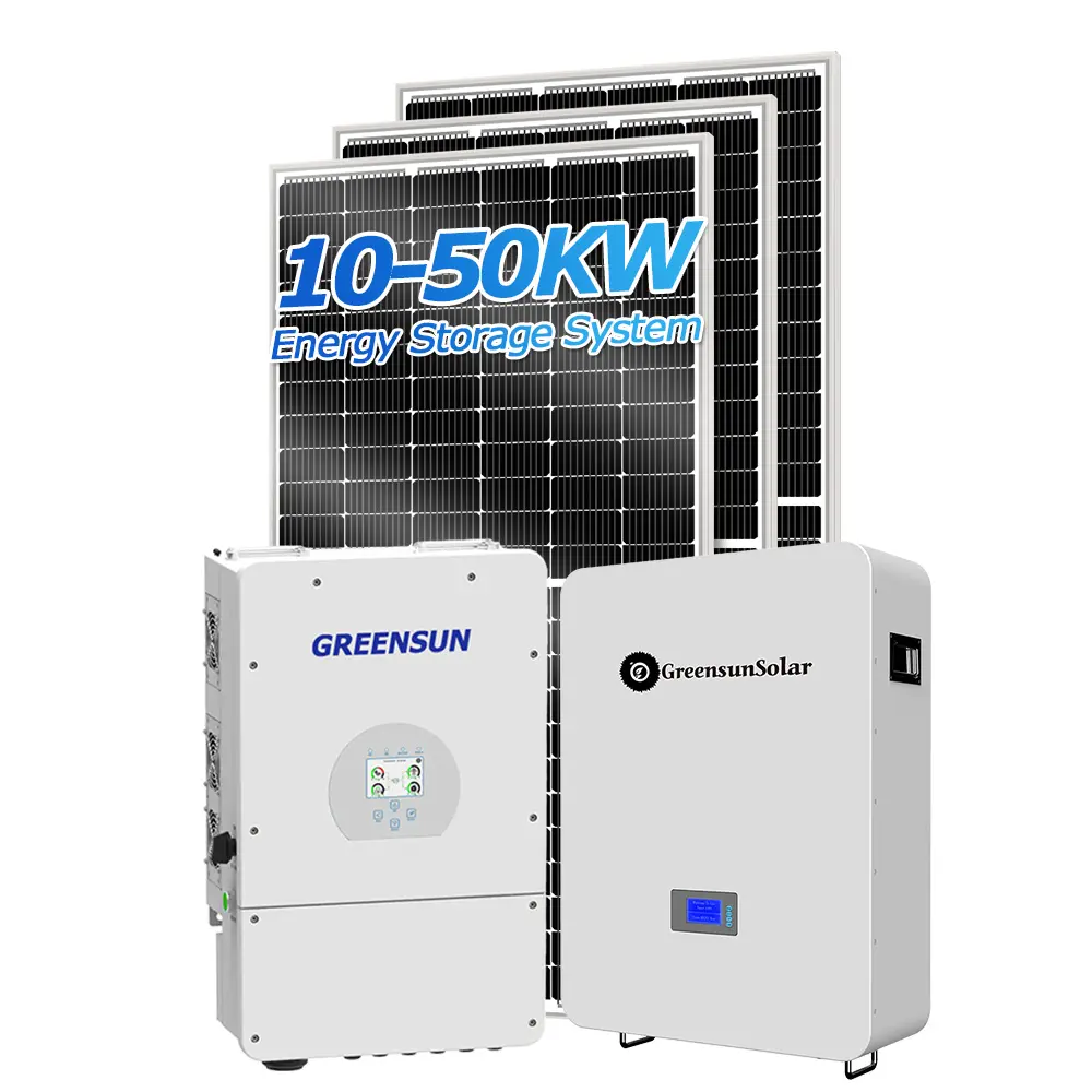 Greensun 20kw solar system price 30kw 40kw 50kw solar hybrid energy systems 10kw home solar power panels system