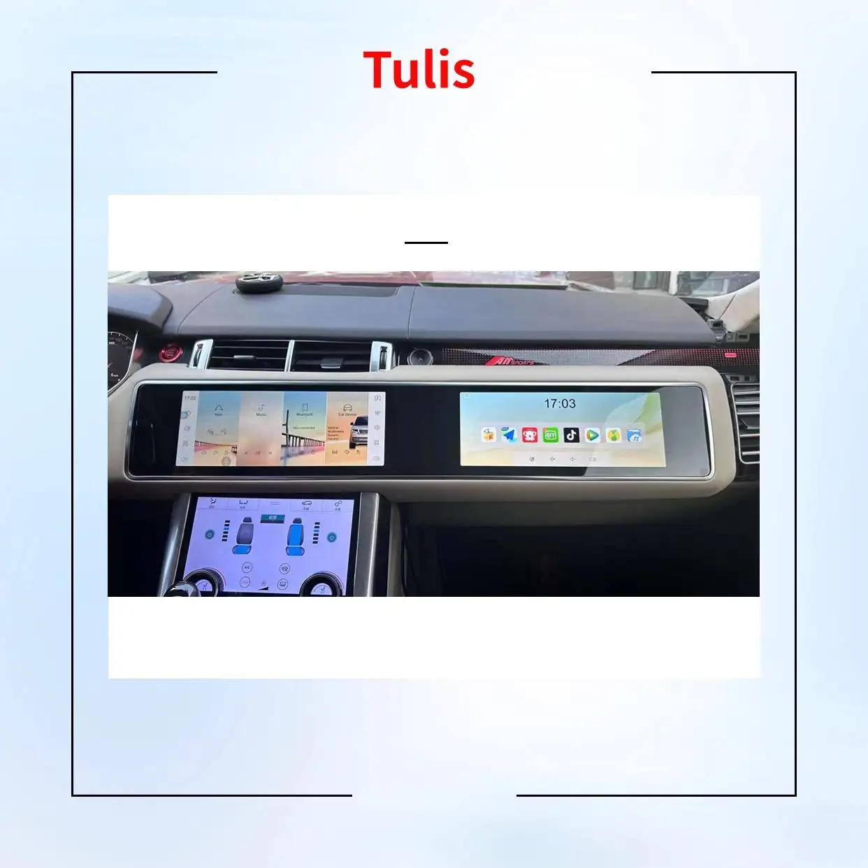 Tulis 12.3 pouces Android Double écran tactile Navigation pour Range Rover Sport L494 Vogue L405 2013-2017 avec écran copilote