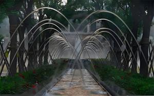 Ornaments Landscape Musical Dancing Flowing Laminar Water Jet Fountain With RGB Stainless Steel Lights - Product Image 5