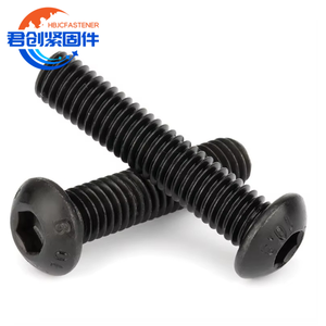 M2 M2.<strong>5</strong> M3 M4 M5 Steel Machine <strong>Screw</strong> with Round Flat Hex Socket Plain Finish GB Standard Hexagon Socket Button Head <strong>Screws</strong> - Product Image 1
