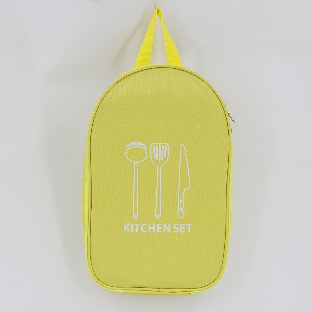 Bolsa de almacenamiento de utensilios de cocina verde