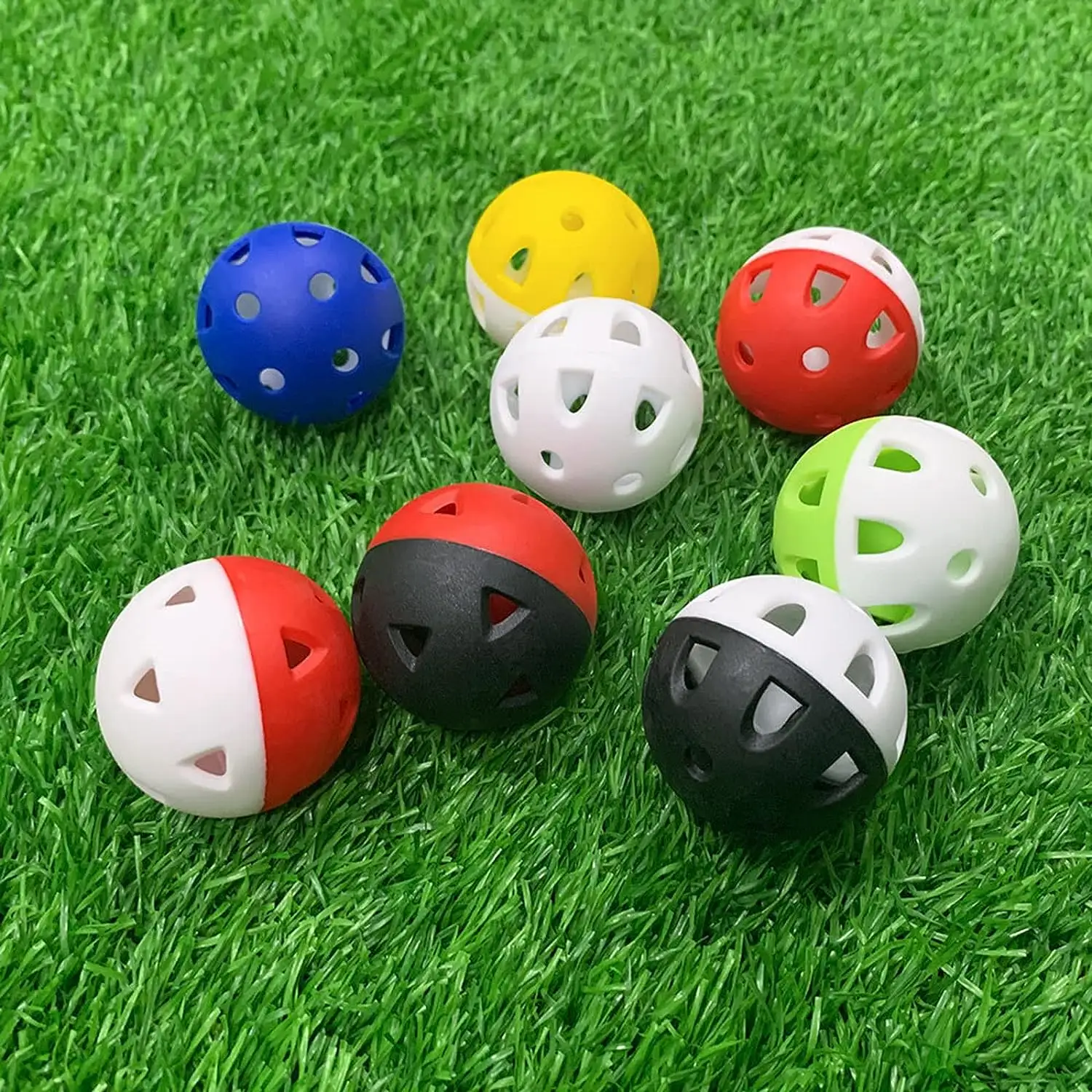 RL 42mm uygulama Golf topları, içi boş hava akımı kapalı ve açık için sınırlı uçuş Mini Golf topları