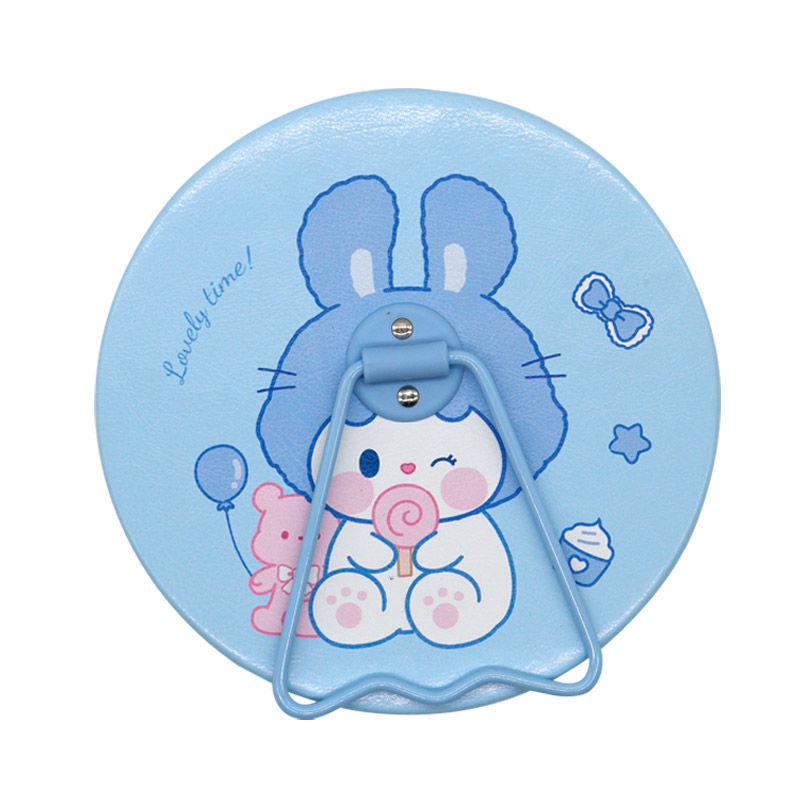 Table ronde miroir - Lapin bonbon bleu