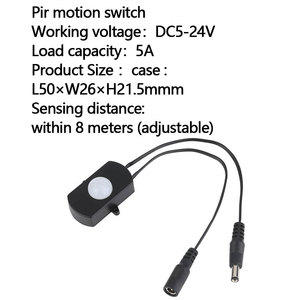 High Quality Adjustable 12V 24V Mini LED Inductive Switch Waterproof PIR Motion <strong>Sensor</strong> with Infrared Technology - Product Image 2