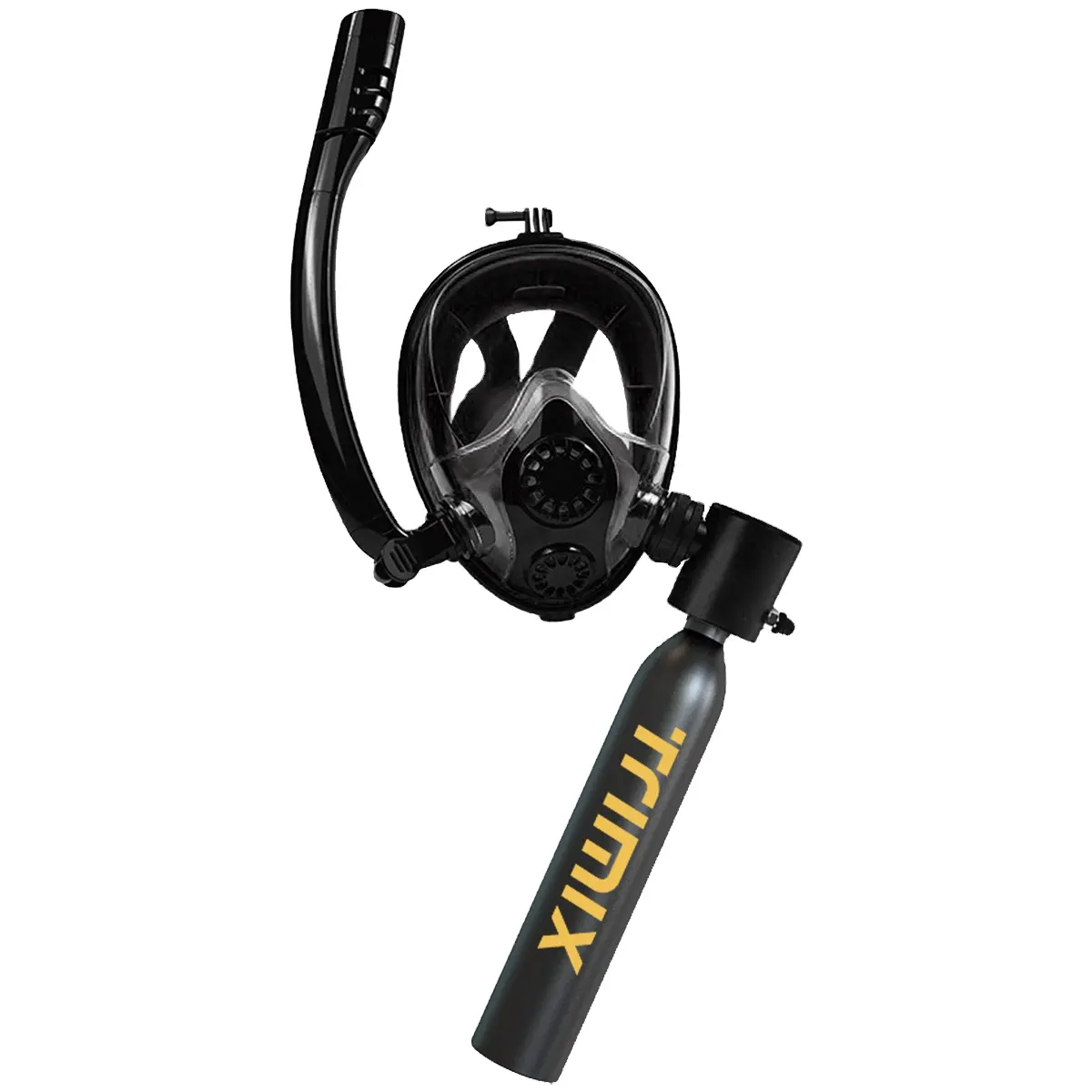 Trimix Lung Tank con máscara de esnórquel 0.5L oxígeno portátil equipo de respiración subacuática buceo equipo pulmonar snorkel