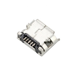 Mikro USB tip B 5 Pin dişi soket yatay SMT PCB için 5.9mm kıvrılmış kenar USB konektörü - Product Image 4