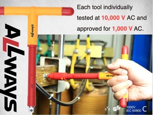 ALLWAYSTOLS 1000v 3/8インチ絶縁TハンドルレンチプロVDEハンドツールOEMサポート