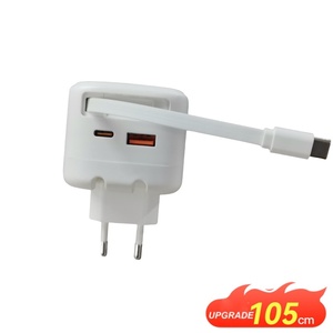 Katlanabilir ab tak 35W geri çekilebilir tip C kablo Pd Qc 3.0 Gan şarj güç adaptörü Huawei Apple Samsung için süper hızlı şarj - Product Image 2