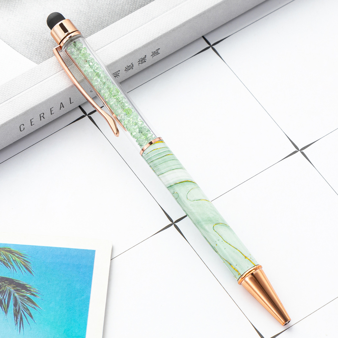 Light green marble pattern