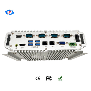 Silver Fanless Celeron or Intel 8th 10th 11th 13th CPU 4 USB 3.0 2 RS485 4 <strong>RS232</strong> 4 POE LAN Industrial <strong>Computer</strong> - Product Image 3