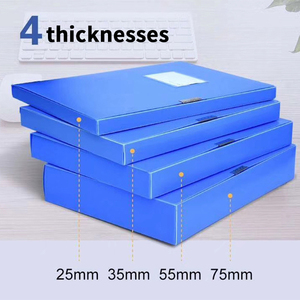 Organizador de archivos personalizable, caja de carpeta de archivos A4 PP para oficina y hogar, 5,5 cm - Product Image 3