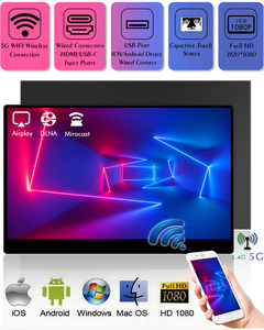 SIBOLAN 15.6 Inch 1080P 5G Wifi <strong>Built</strong> <strong>in</strong> Battery Pc Portable Gaming <strong>Computer</strong> <strong>Monitor</strong> <strong>with</strong> Type C and Mini HD Port - Product Image 3