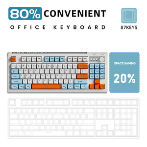 EWEADN Custom Logo 2.4Ghz Quiet Wireless Gaming <strong>Keyboard</strong> 87Keys Membrane <strong>with</strong> USB Interface Waterproof for <strong>Desktop</strong> - Product Image 5