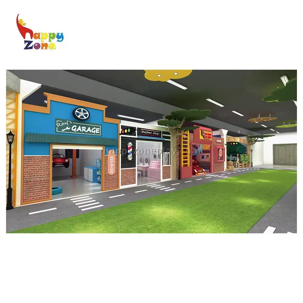 Happy Zone Kids Role Play House Tiny Town indoor Play house Infantes Play Entertainment Center para playground indoor