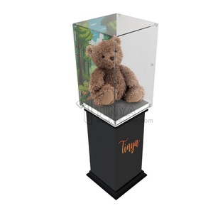 Benutzer definierte Acryl Boden Display Rack für Labubu Figuren mit LED-Licht freistehende Pop Mart Figur Regal - Product Image 5