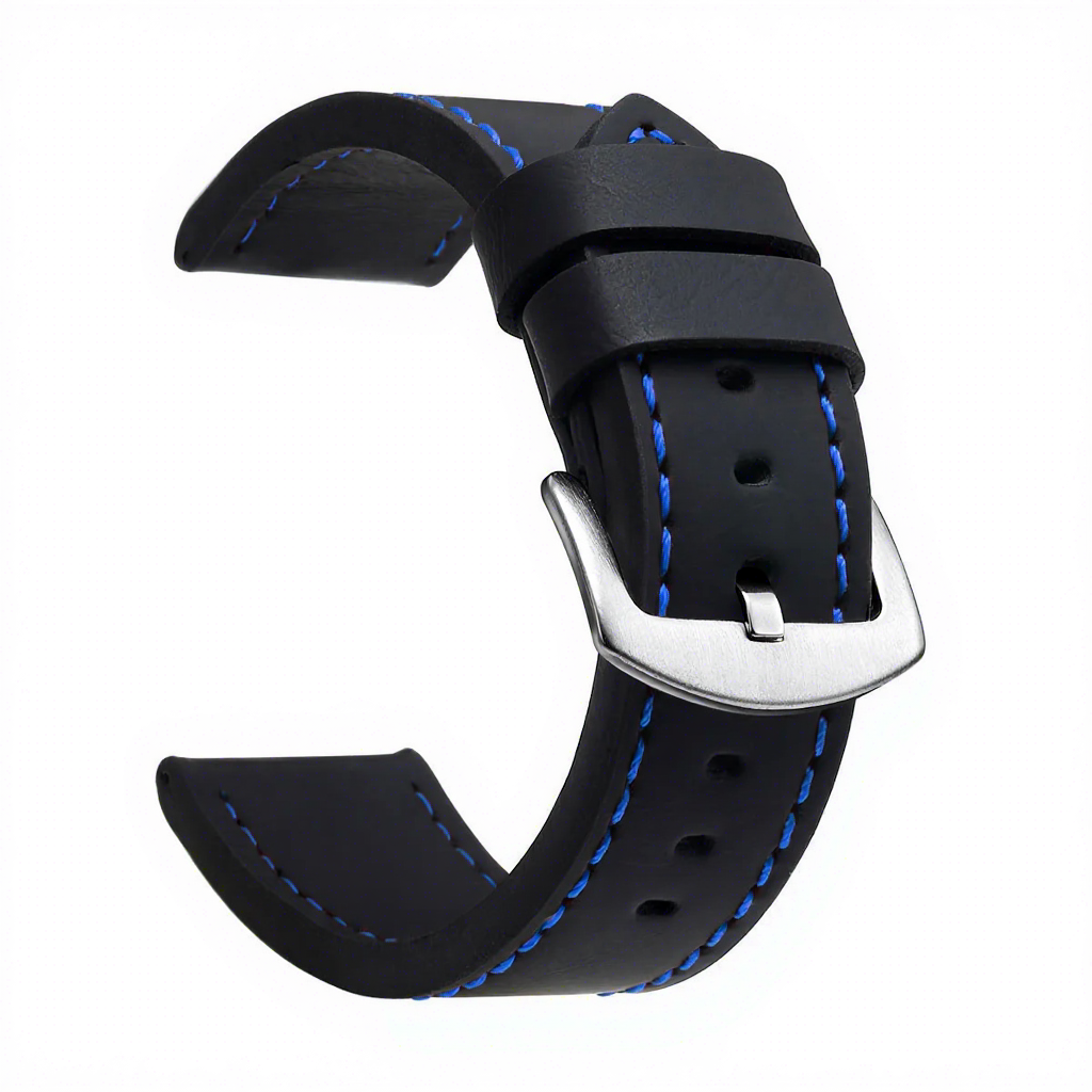Black band blue thread-silver buckle