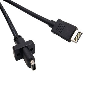 OEMパネルマウントUSB3.2モバイルハードディスクデータケーブル、タイプCからタイプEヘッダーAキー20ピンフロントパネルアダプター (ネジ付き)