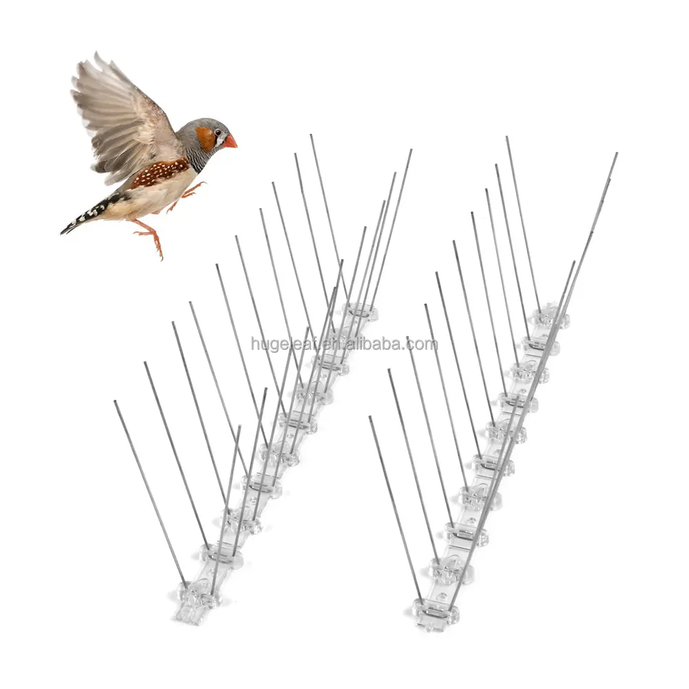 Paslanmaz çelik kuş kovucu evrensel bahçe açık Anti kuş sivri PC tabanı ile
