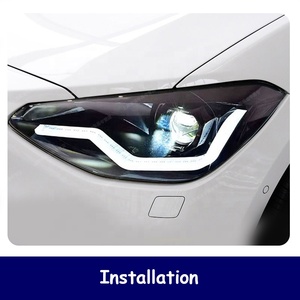 BMW 1 serisi F20 2012-2015 için araba ön ışıkları farlar LED DRL hareketli dönüş sinyal ışıkları LED projektör Lens otomatik montaj - Product Image 5