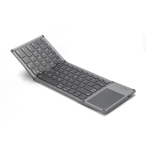 Teclado recargable universal, teclado inalámbrico plegable con panel táctil, miniteclado para tableta Pad - Product Image 1