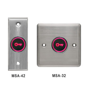 MiTEC Mechanischer Metall ausgang Druckknopf schalter für Tür freigabe Zugangs kontrolle Red Key LED Logo Edelstahl platte - Product Image 4