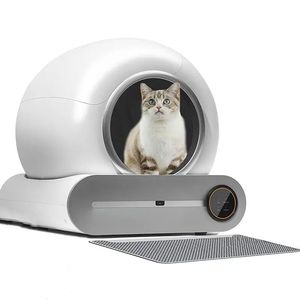 Akıllı akıllı kedi kum kabı büyük anti-sıçrama kürek ile tam otomatik indüksiyon temizleme elektrikli hayvan tuvaleti aksesuar - Product Image 2