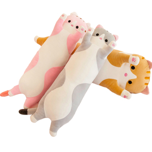סיטונאי מכירה לוהטת ארוך כרית רך בעלי החיים Plushie קריקטורה חמוד רך ארוך חתול כרית קטיפה צעצועי גדול גודל