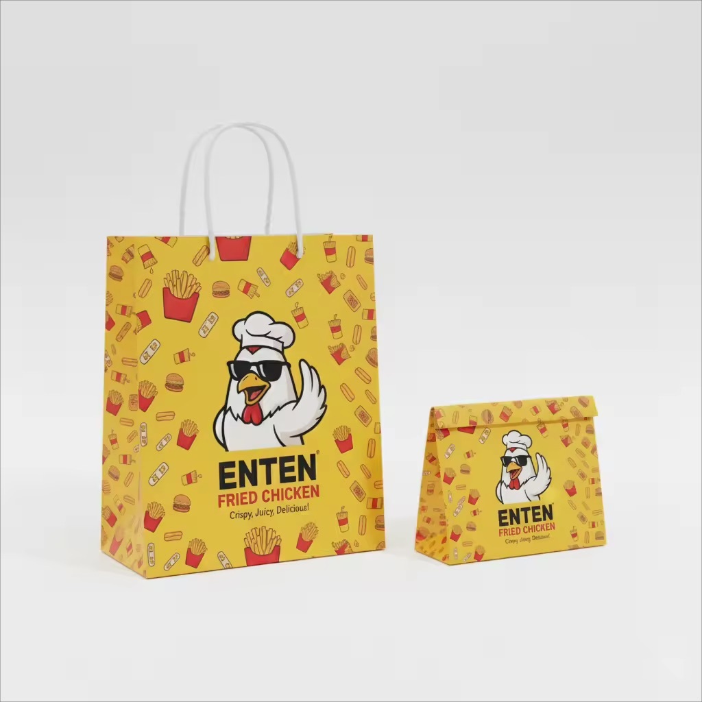Sacs en papier personnalisés pour plats à emporter