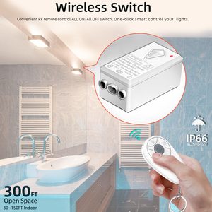 Interruttori di controllo remoto con codice di apprendimento da 433 MHz con telecomando da 300 piedi con ricevitore da 10A per illuminazione domestica - Product Image 6