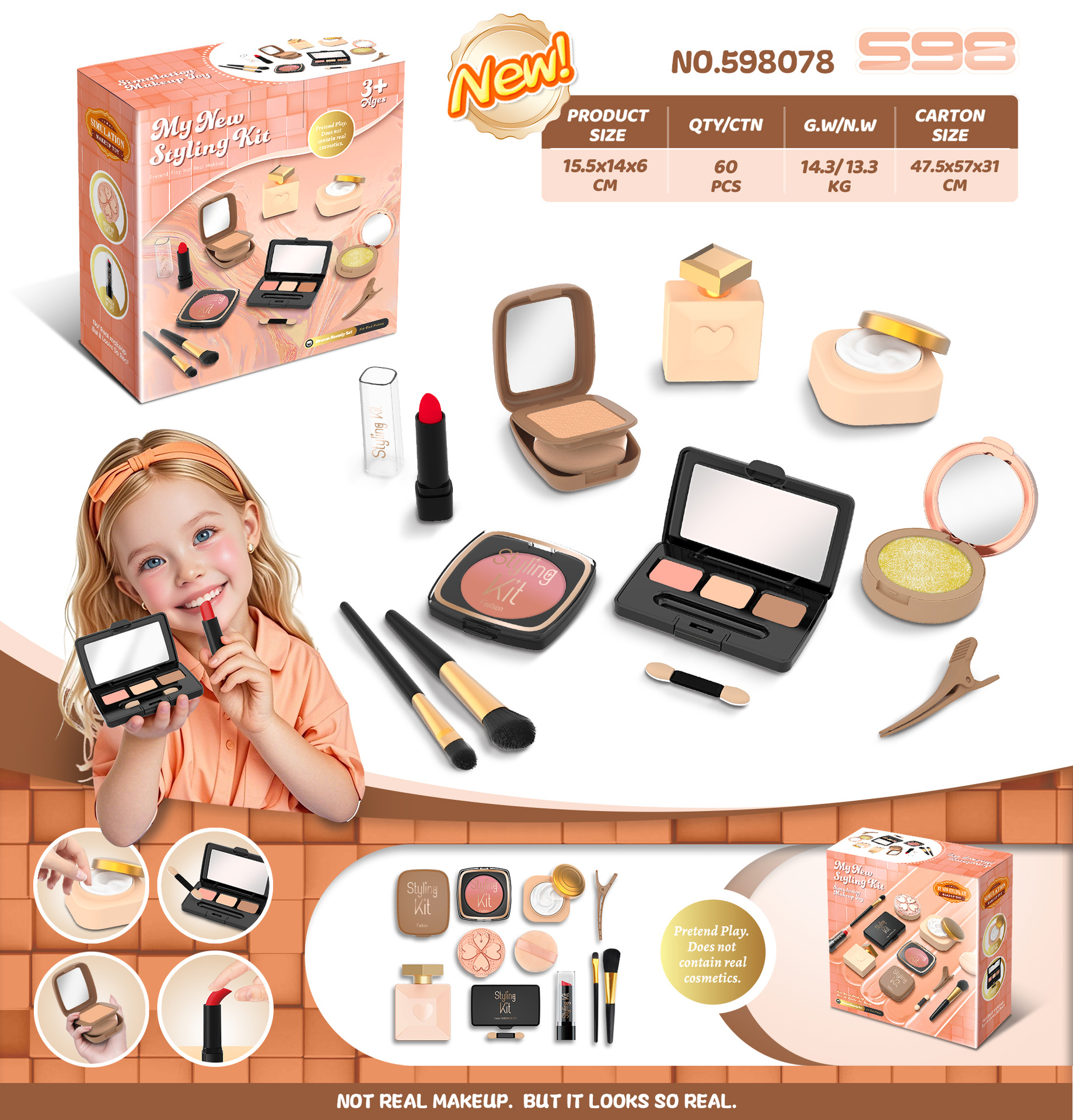 Nouveau produit marron dans la boîte de couleur 078