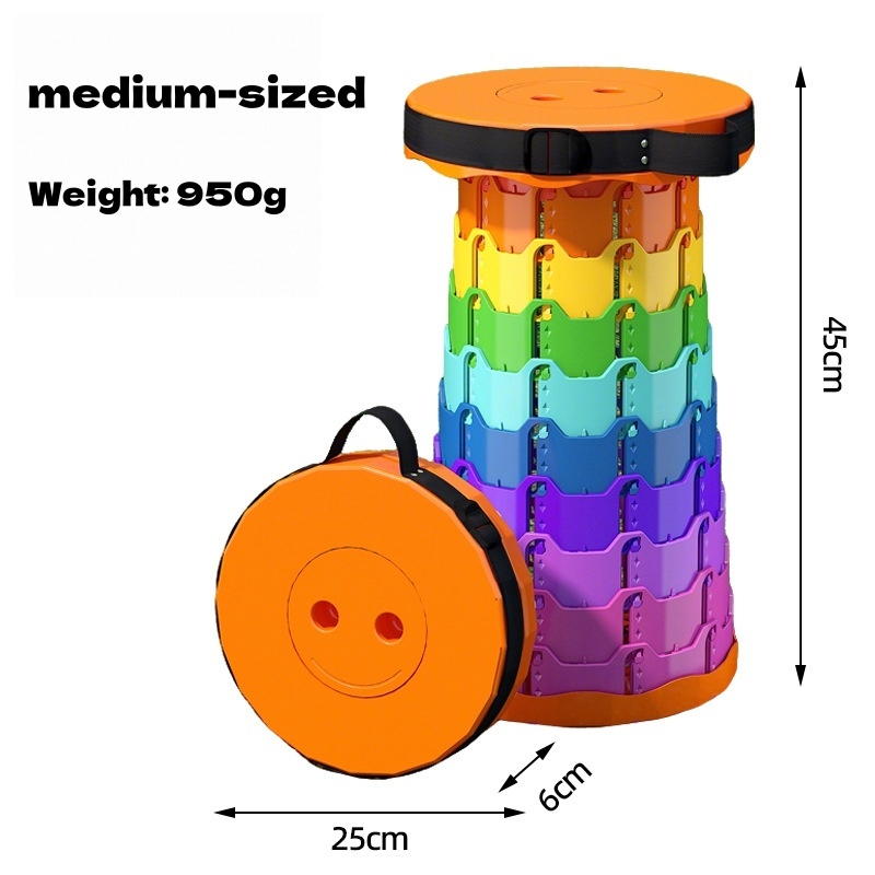 Taille moyenne - Orange - Couleur arc-en-ciel