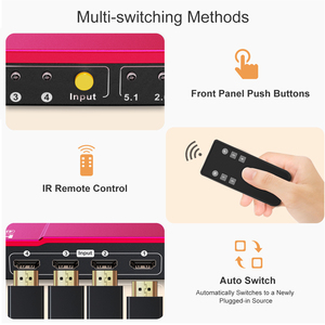 Tesmart OEM ODM 4 <strong>Input</strong> 1 <strong>Output</strong> <strong>HDMI</strong> HDCP 2.2 <strong>Switch</strong> Auto <strong>Input</strong> Detect 4k60Hz <strong>HDMI</strong> Video <strong>Switch</strong> - Product Image 5