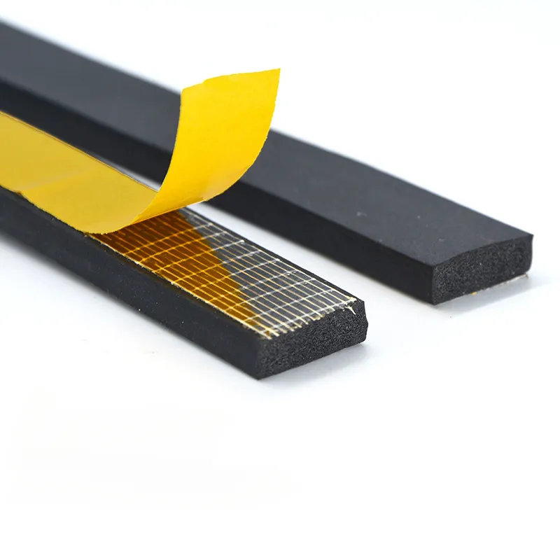 Custom EPDM Yellow Self Adhesive Tape Extruded Molding Silicone/EPDM/PVC Adhesive Sponge Foam Rubber Sealing Strip